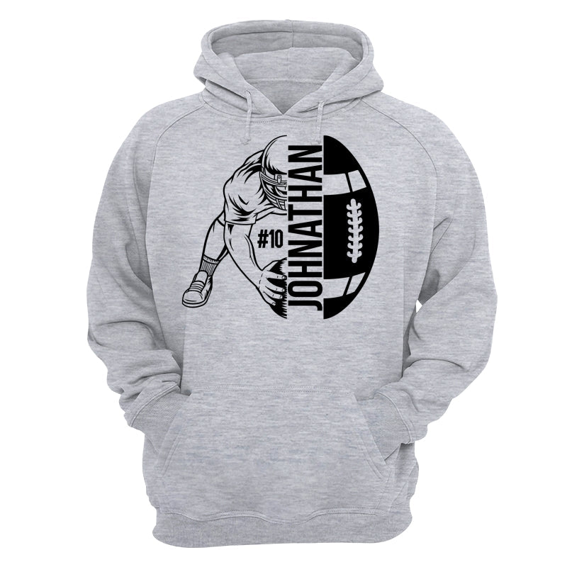 Football Player Holding Ball On The Ground Football Season Matching Personalized Shirt