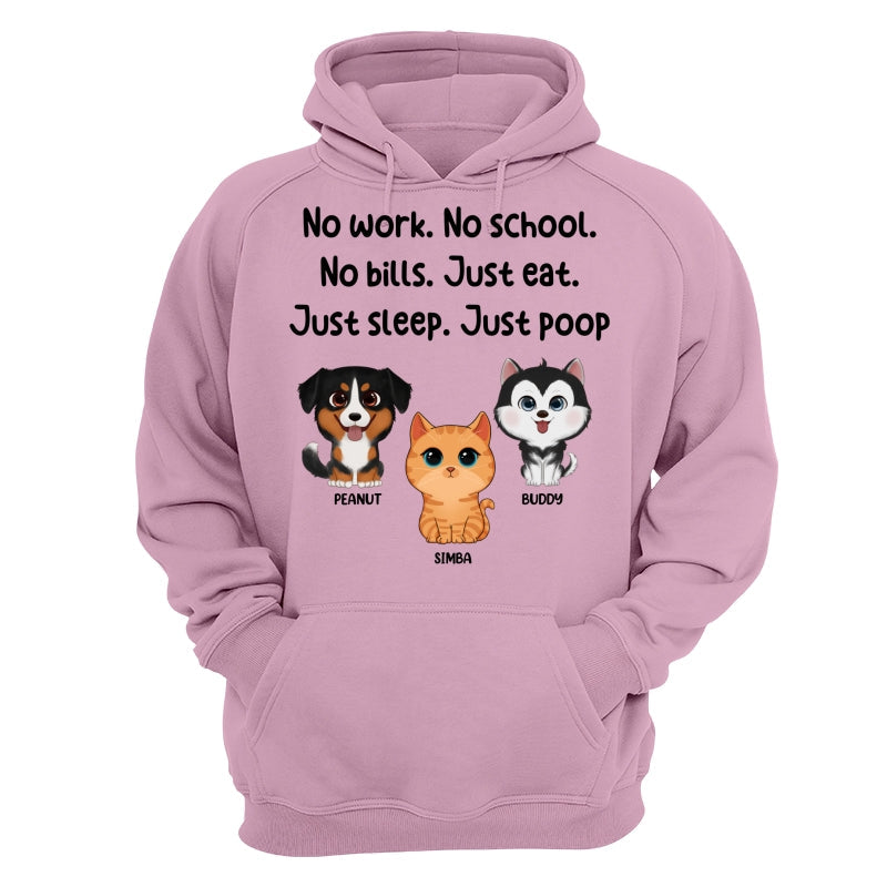 No Work No School No Bills Cute Dogs Cats Personalized Shirt