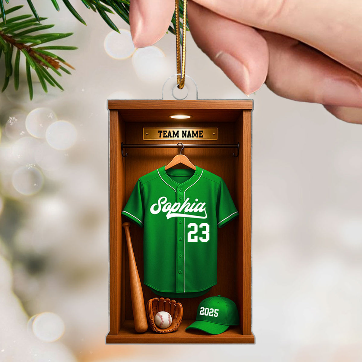 Custom Sports Keepsake - Personalized 3D Sport Acrylic Ornament - Christmas Gift for Son, Daughter, Grandson, Granddaughter