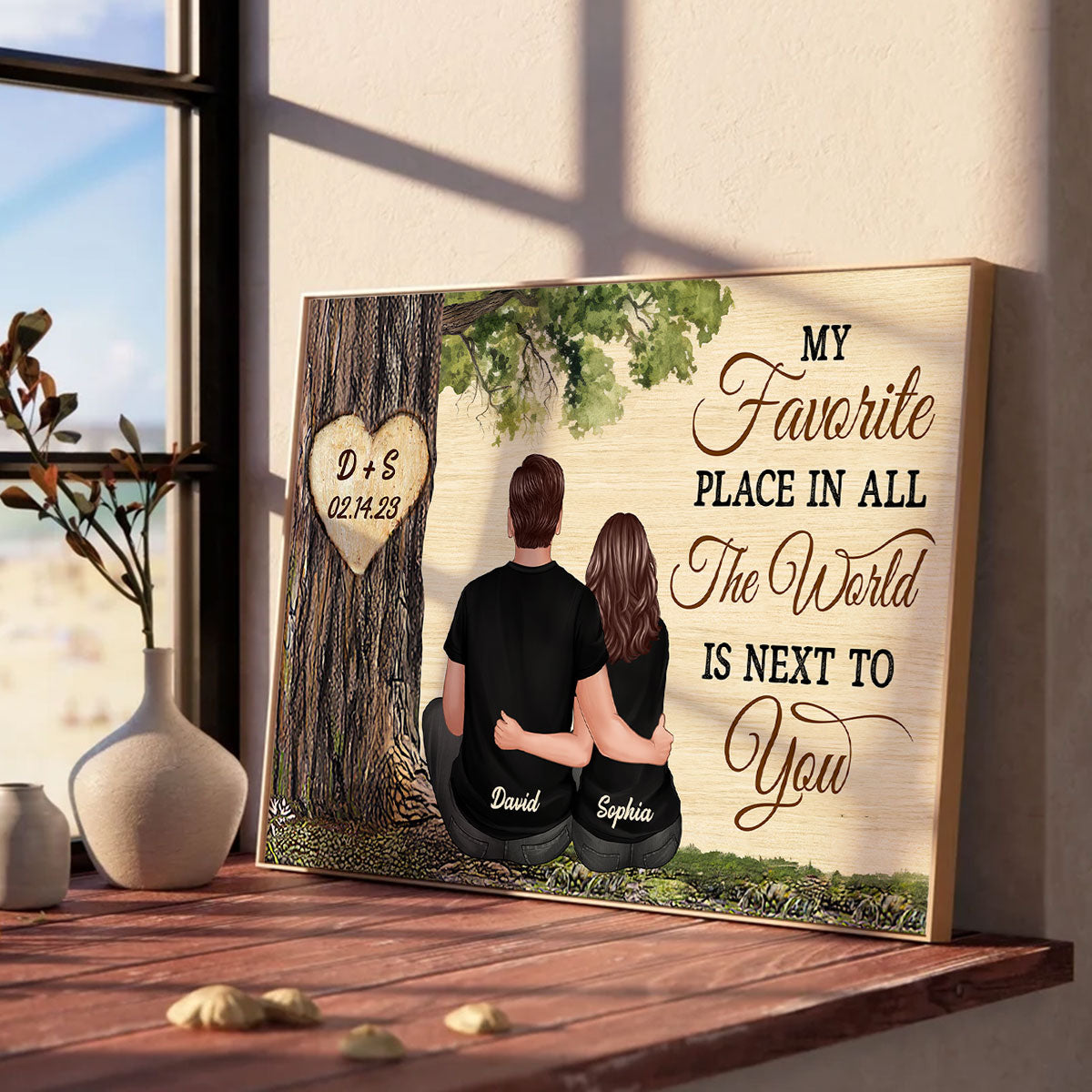 Personalized Couple Poster, Favorite Place Is Next To You, Gift, Anniversary Gift for Couples, for Him, for Her