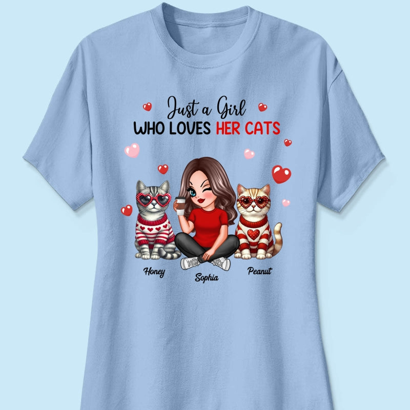 Just A Girl Who Loves Her Dogs Dog Mom Personalized Shirt