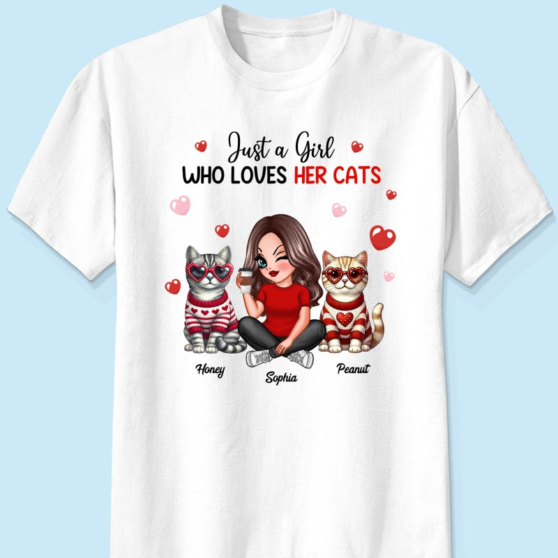 Just A Girl Who Loves Her Dogs Dog Mom Personalized Shirt