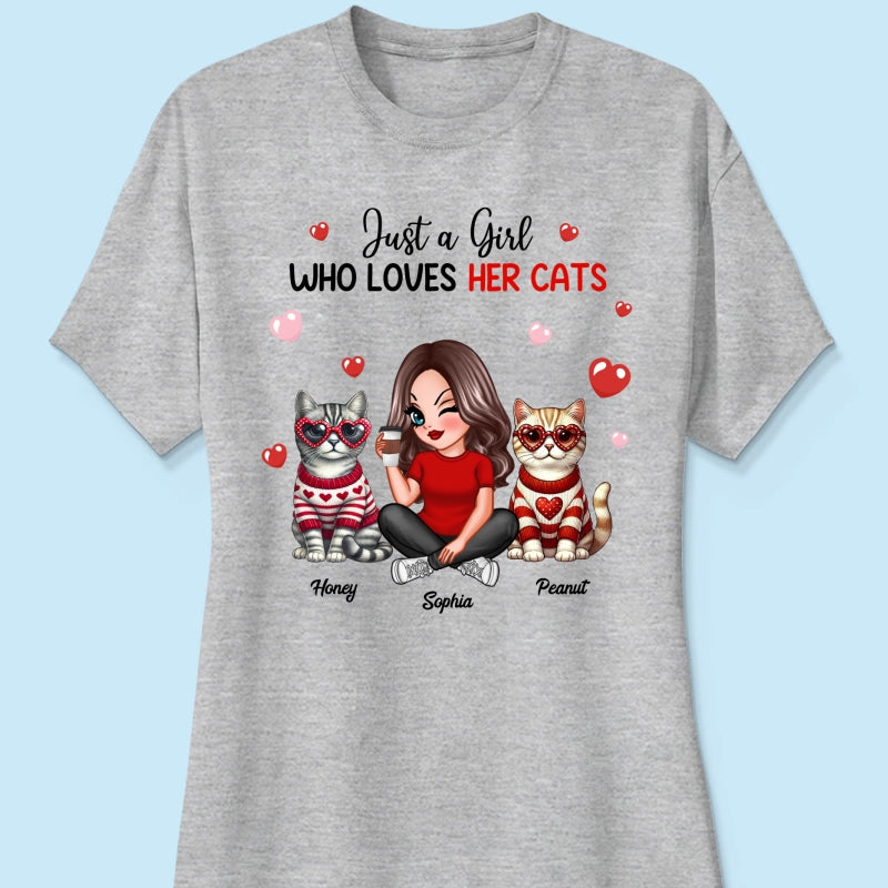 Just A Girl Who Loves Her Dogs Dog Mom Personalized Shirt