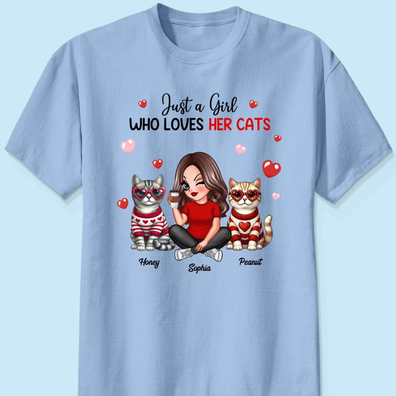 Just A Girl Who Loves Her Dogs Dog Mom Personalized Shirt