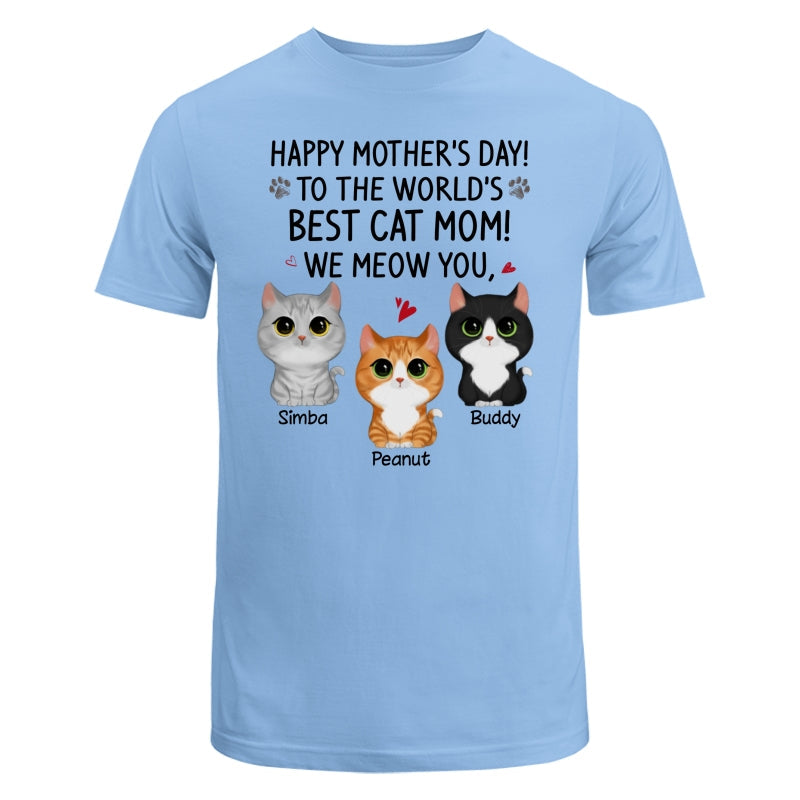 Happy Mother‘s Day Best Cat Mom Watercolor Cute Cats Personalized Shirt