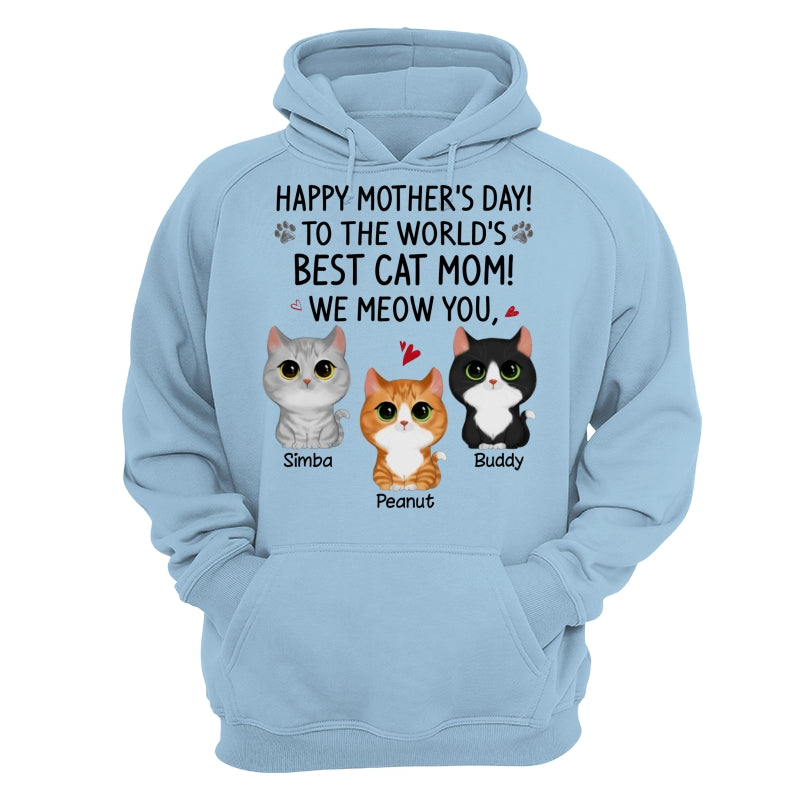 Happy Mother‘s Day Best Cat Mom Watercolor Cute Cats Personalized Shirt