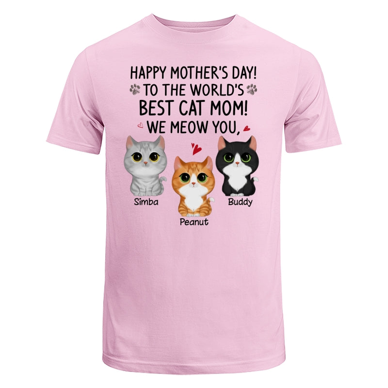 Happy Mother‘s Day Best Cat Mom Watercolor Cute Cats Personalized Shirt