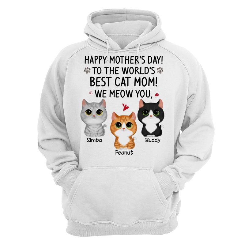 Happy Mother‘s Day Best Cat Mom Watercolor Cute Cats Personalized Shirt