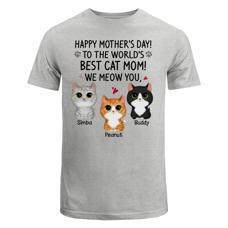 Happy Mother‘s Day Best Cat Mom Watercolor Cute Cats Personalized Shirt