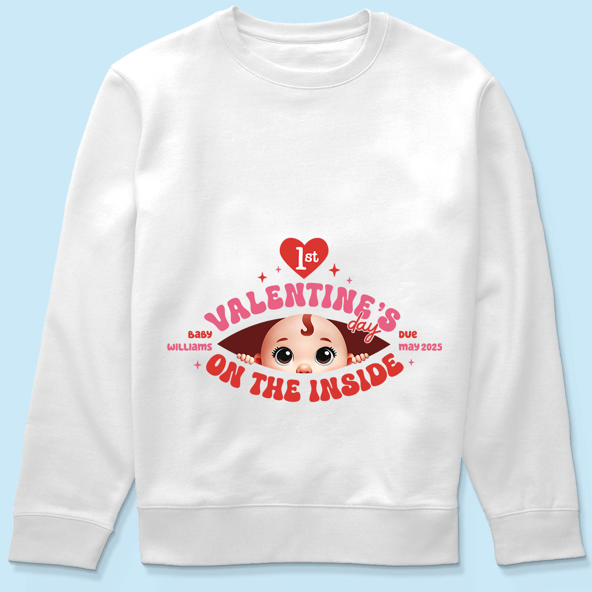 Baby's First On The Inside Personalized Shirt, Custom Pregnancy Reveal Shirt, Expecting Mom