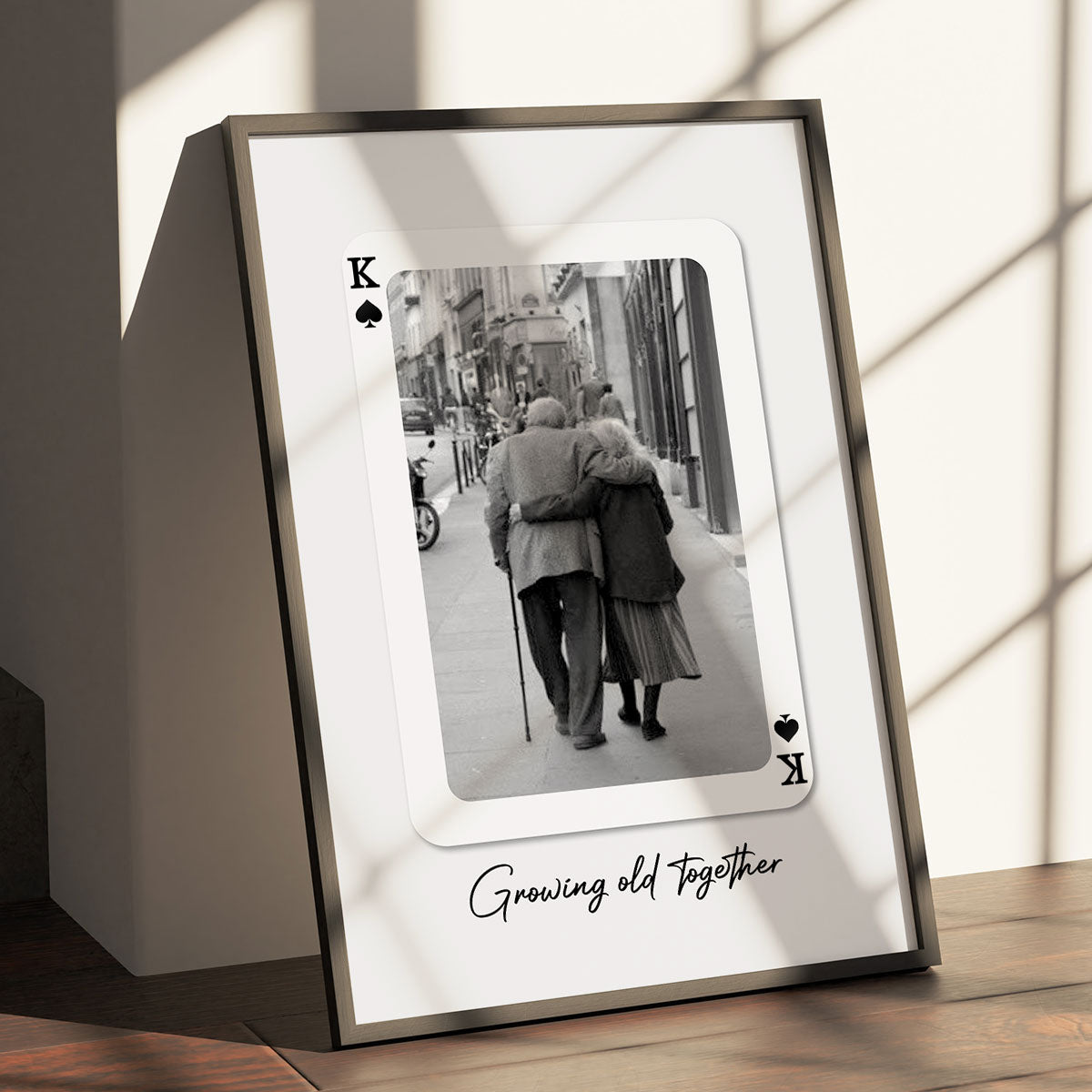 Custom Playing Cards Photo Print, Gift For Her Personalized Wall Art, Unique Couples Gift, Romantic Gift