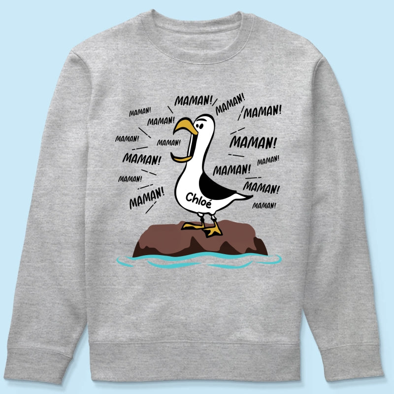Mouettes Maman! Maman! Maman! – T-shirt Personnalis – Cadeau Rigolo pour la Fte des Mres