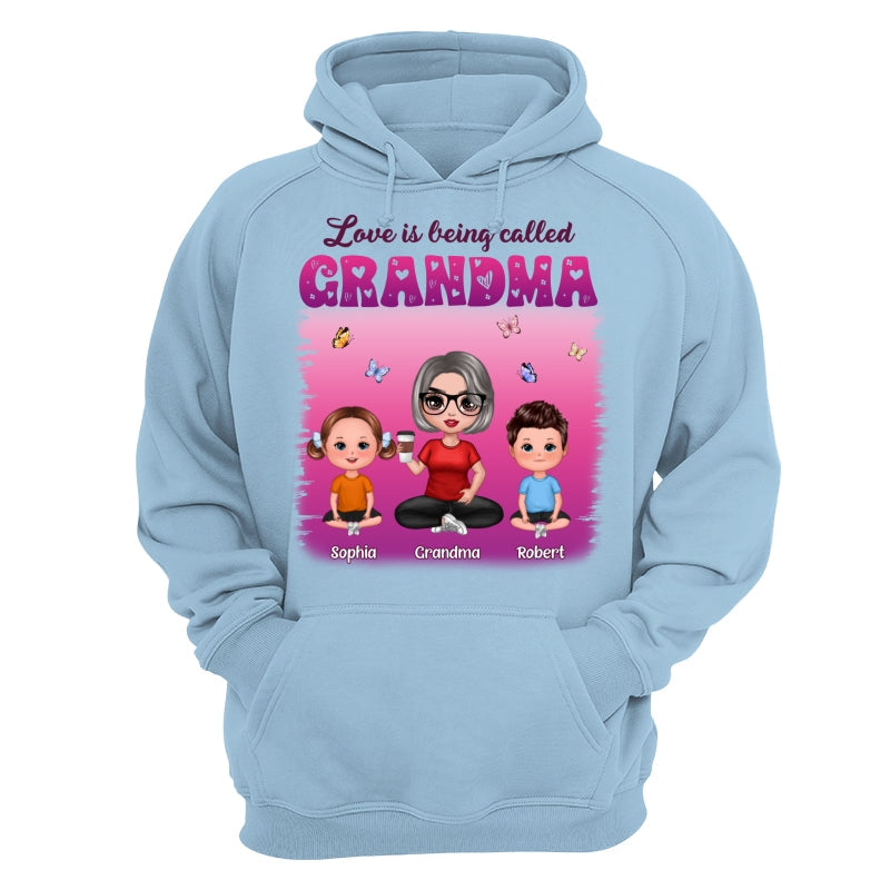 Colorful Love Is Being Call Grandma Sitting Kids Personalized Shirt