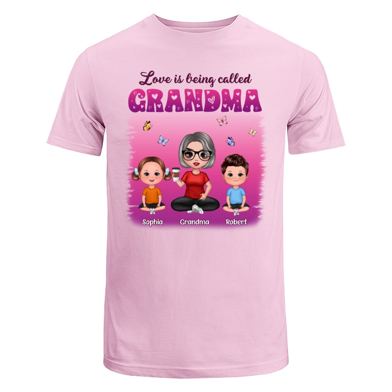 Colorful Love Is Being Call Grandma Sitting Kids Personalized Shirt