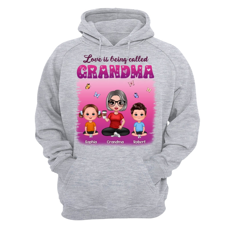 Colorful Love Is Being Call Grandma Sitting Kids Personalized Shirt