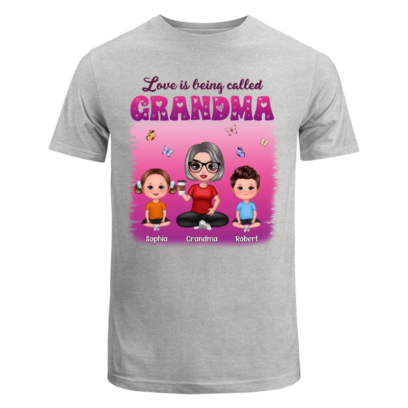 Colorful Love Is Being Call Grandma Sitting Kids Personalized Shirt