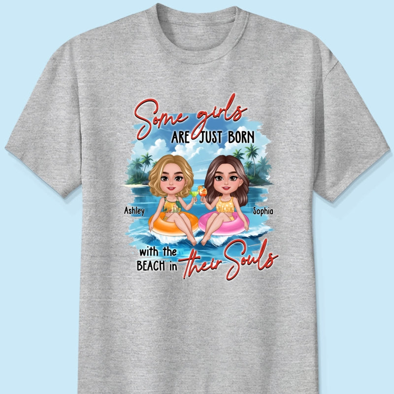 Summer Besties Chillin' On Beach Personalized Shirt