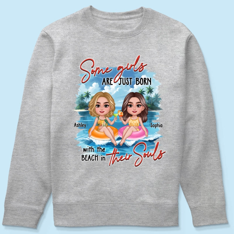 Summer Besties Chillin' On Beach Personalized Shirt