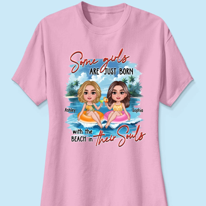 Summer Besties Chillin' On Beach Personalized Shirt
