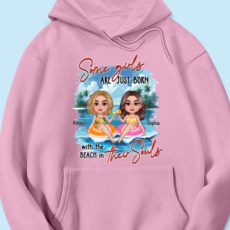 Summer Besties Chillin' On Beach Personalized Shirt