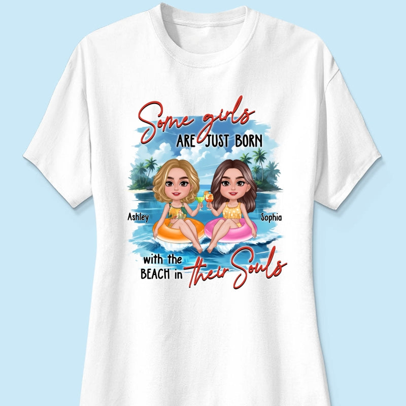 Summer Besties Chillin' On Beach Personalized Shirt