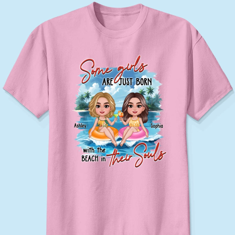 Summer Besties Chillin' On Beach Personalized Shirt