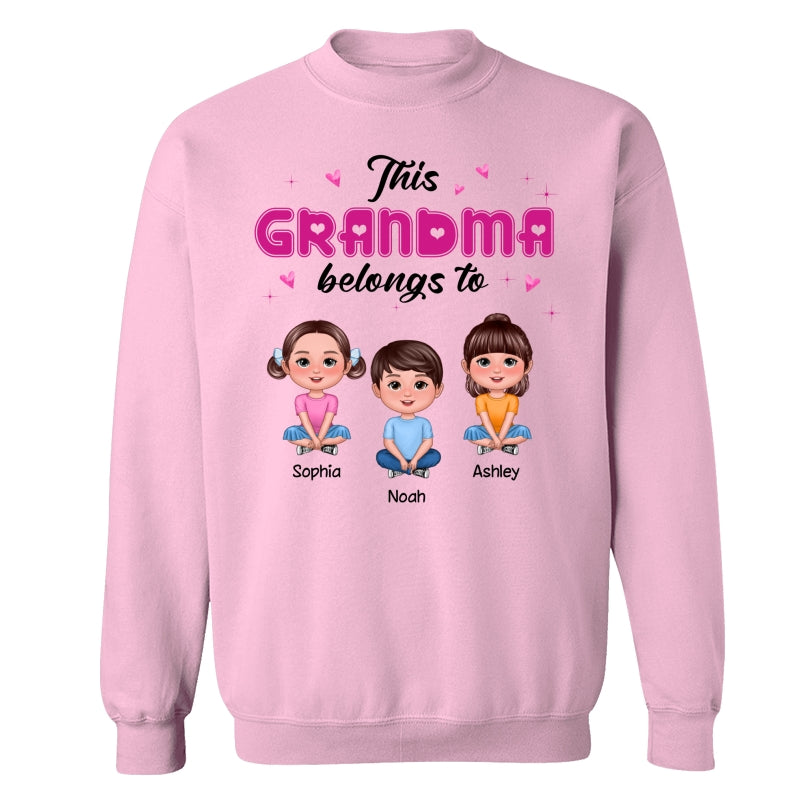 This Grandma Mom Belongs To Pretty Doll Kids Personalized Shirt