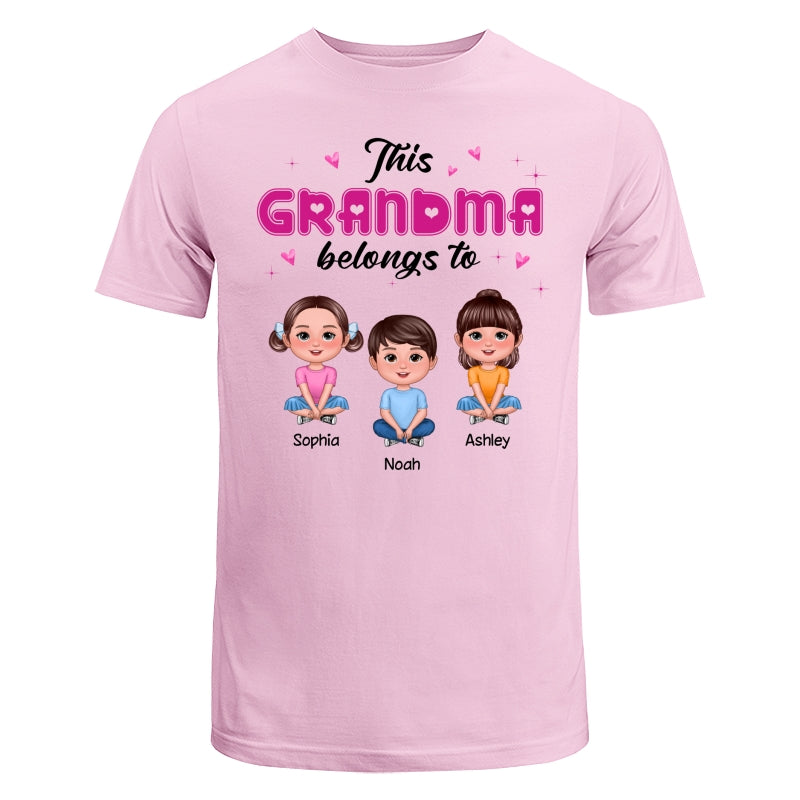 This Grandma Mom Belongs To Pretty Doll Kids Personalized Shirt