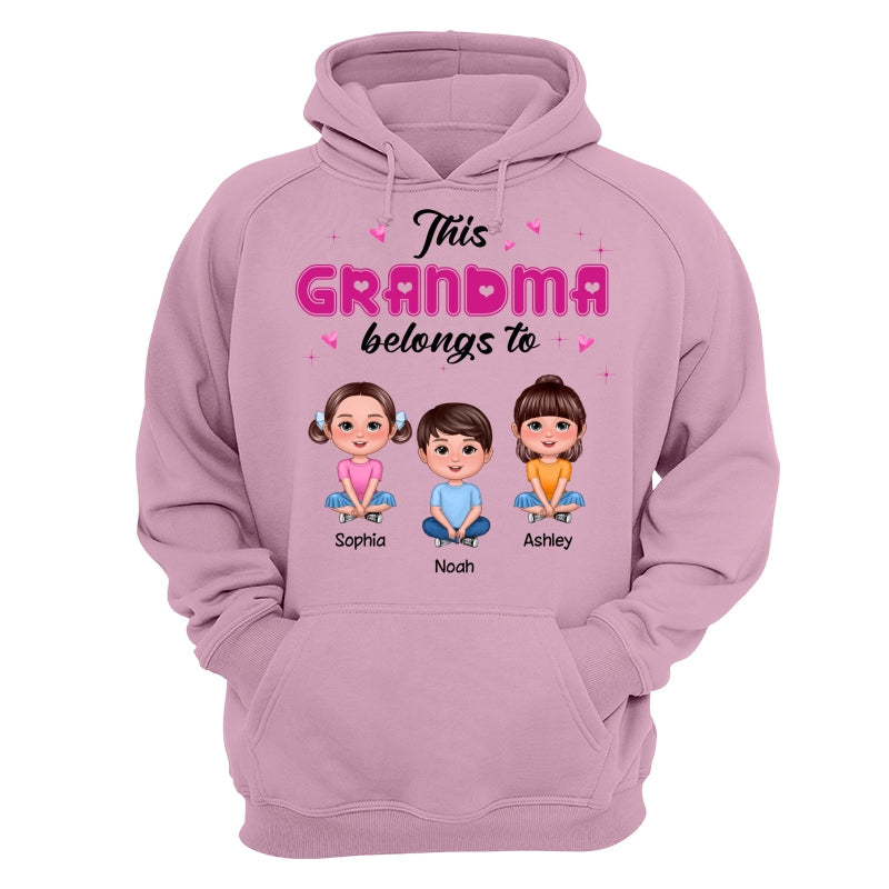 This Grandma Mom Belongs To Pretty Doll Kids Personalized Shirt