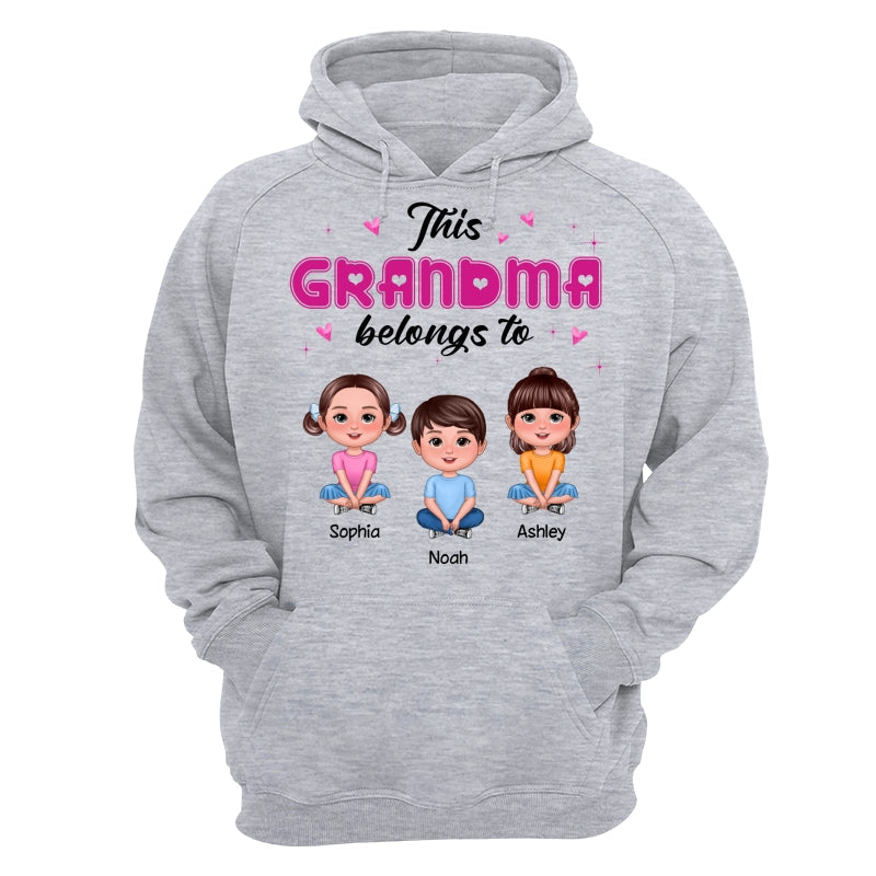 This Grandma Mom Belongs To Pretty Doll Kids Personalized Shirt