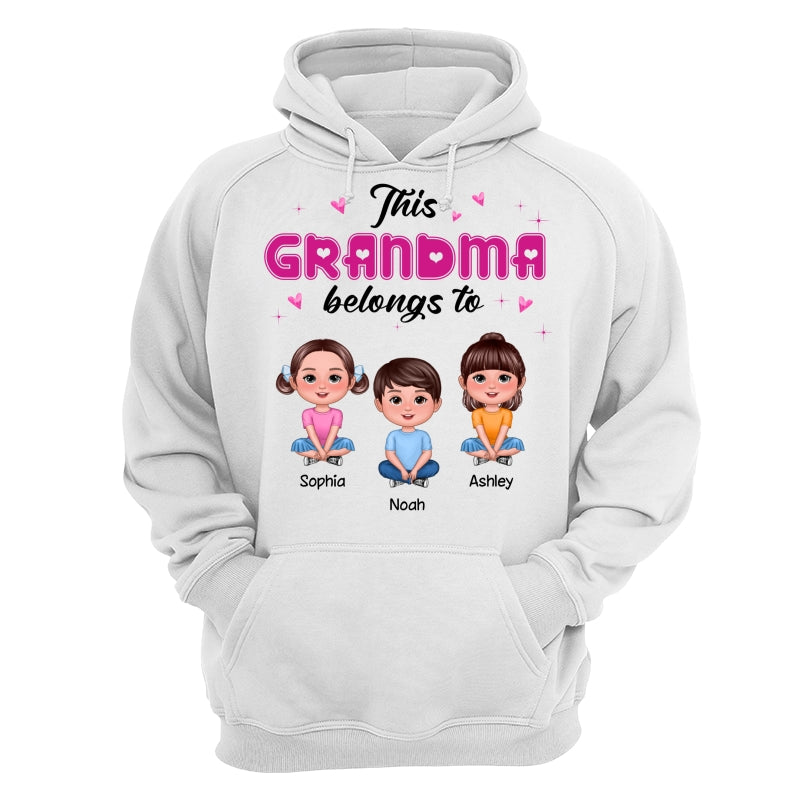 This Grandma Mom Belongs To Pretty Doll Kids Personalized Shirt
