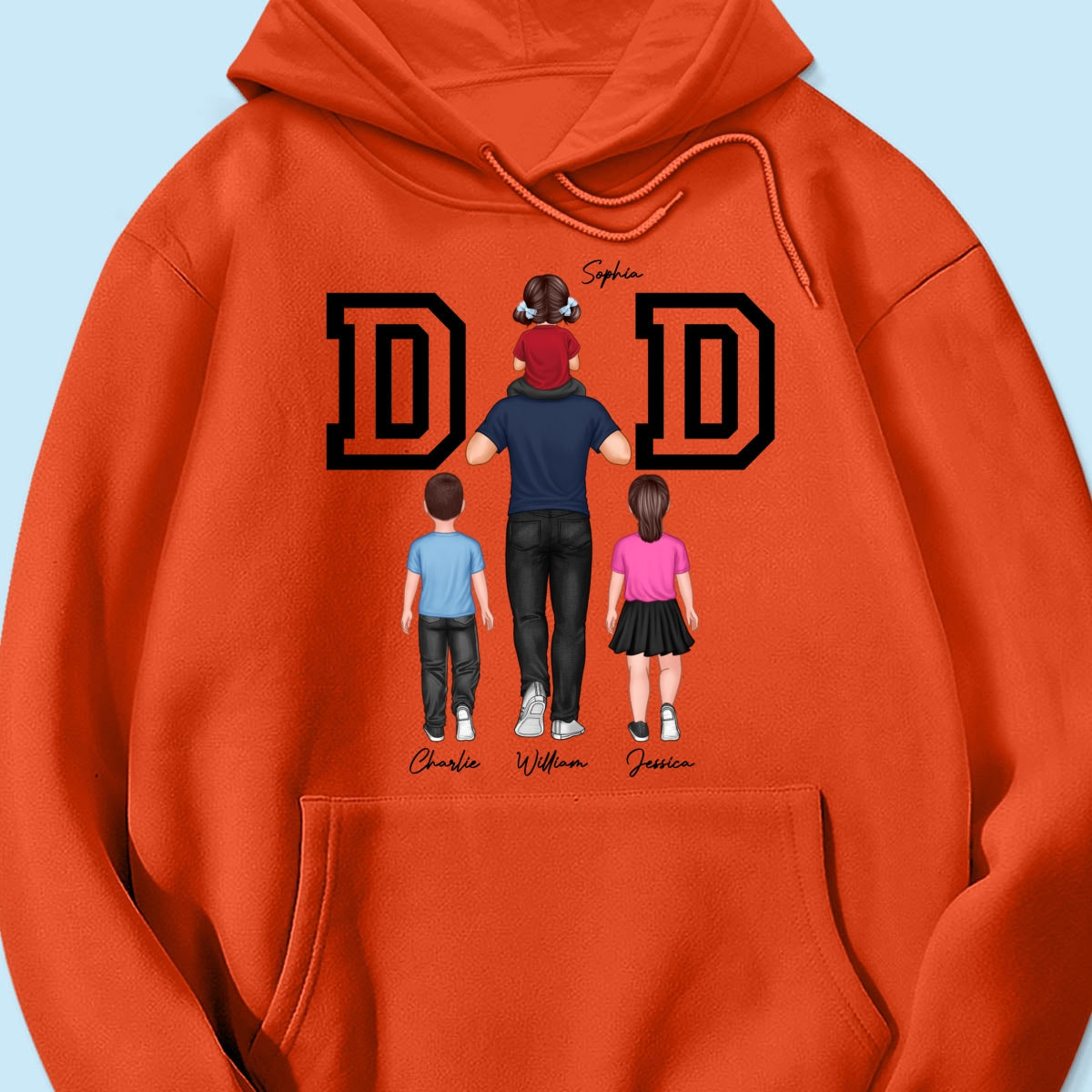 DAD Piggy Back Happy Father‘s Day Personalized Shirt