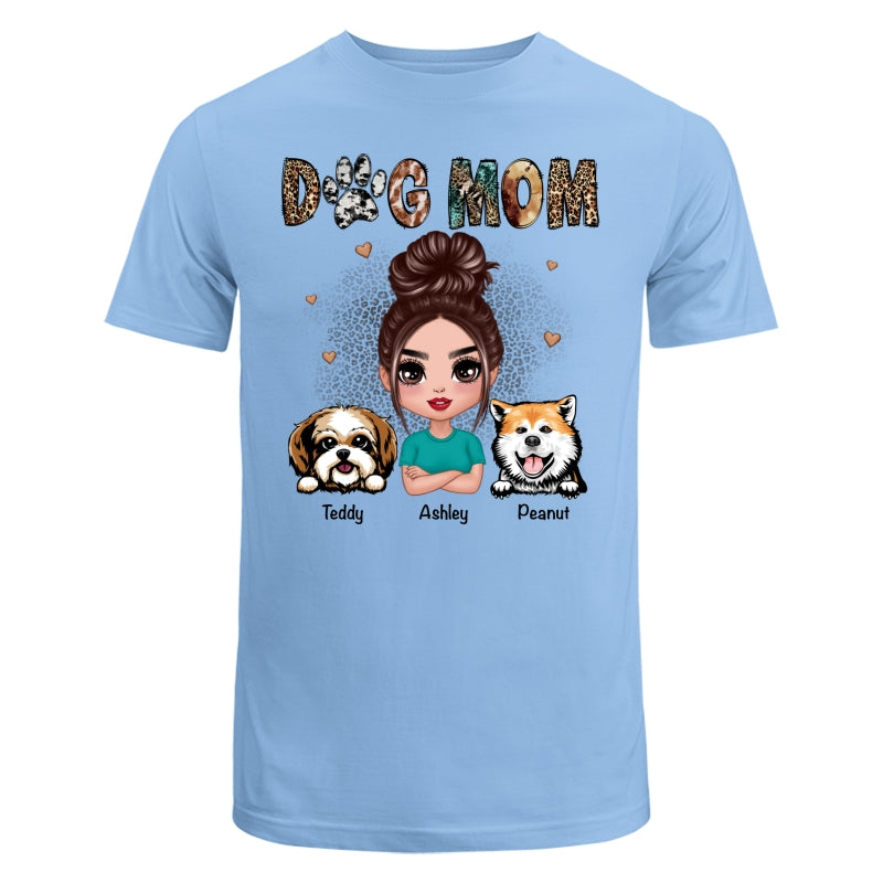 Animal Patterns Dog Mom Peeking Dogs Personalized Shirt