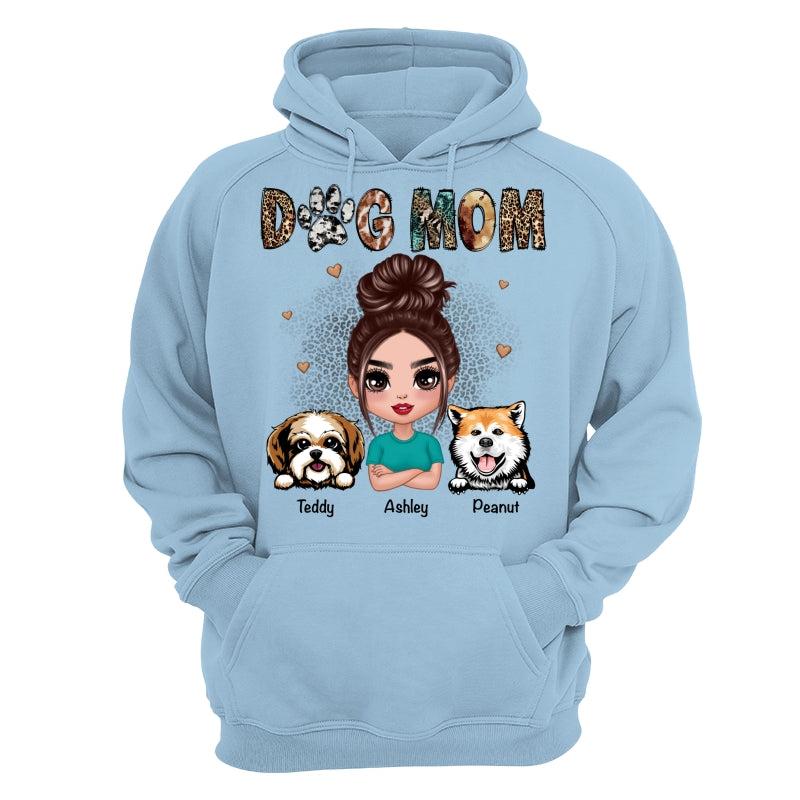 Animal Patterns Dog Mom Peeking Dogs Personalized Shirt