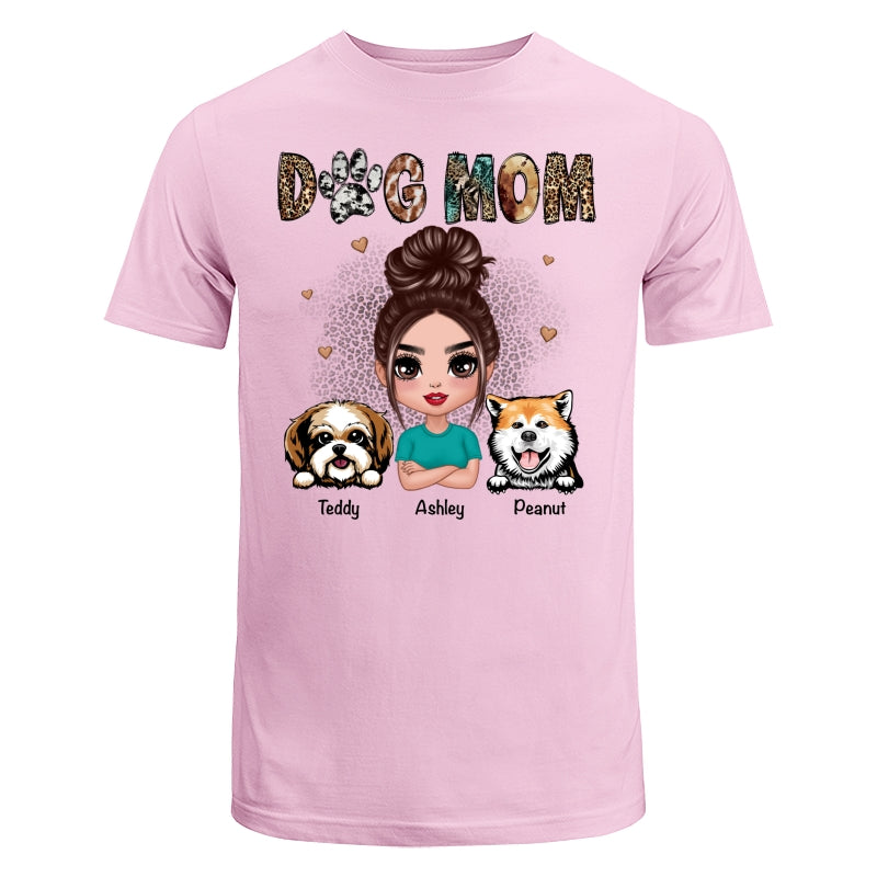 Animal Patterns Dog Mom Peeking Dogs Personalized Shirt