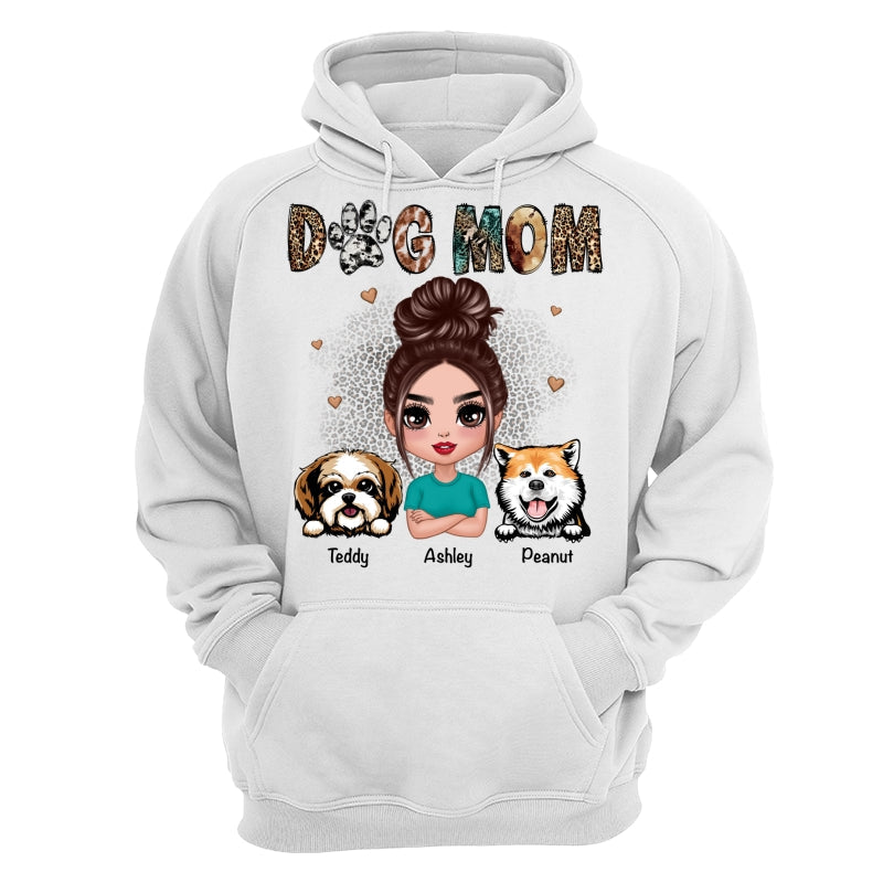 Animal Patterns Dog Mom Peeking Dogs Personalized Shirt