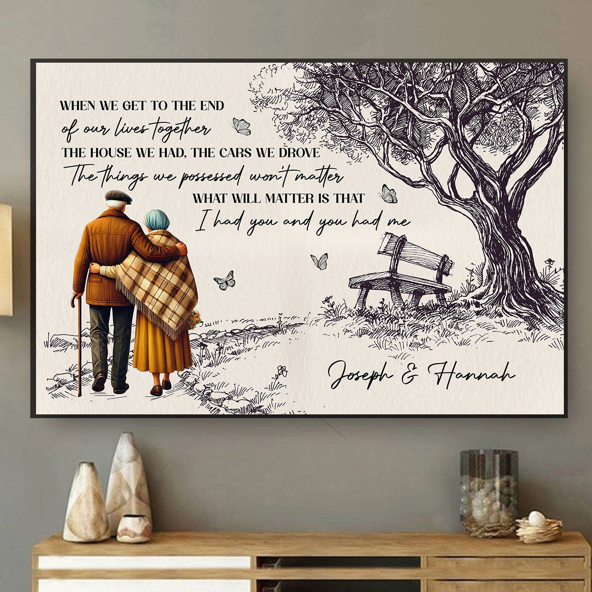 When We Get To The End Of Our Lives Together Old Couples - Personalized Poster, gift, Anniversary Gift for couples