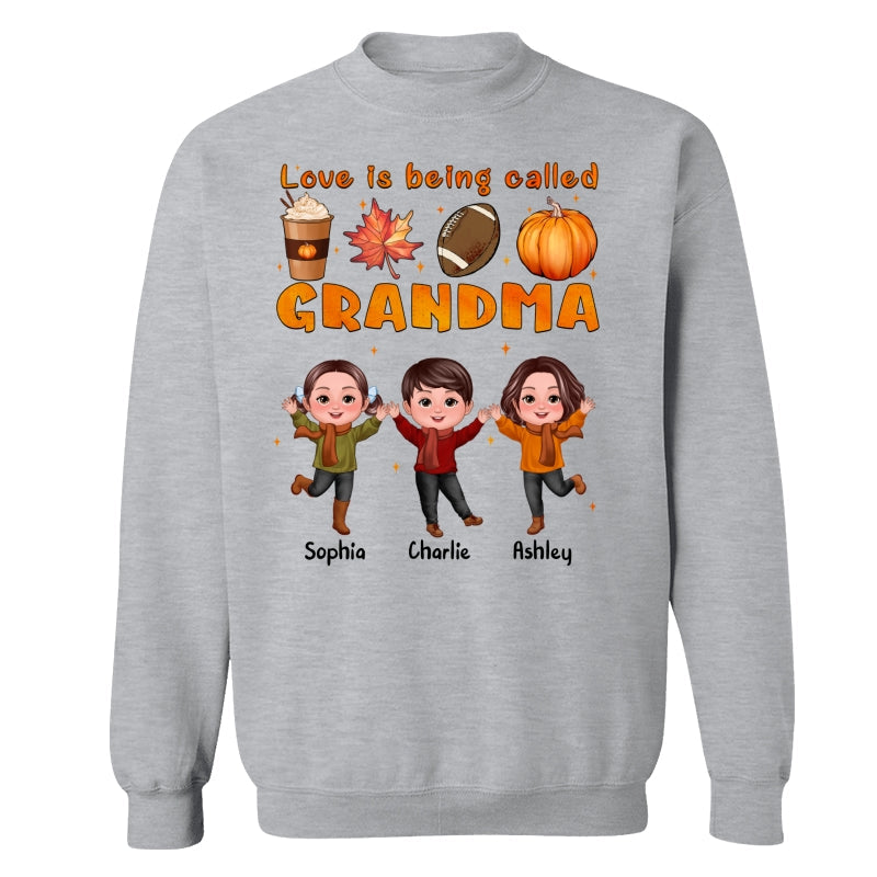 Livin‘ That Grandma Life Fall Season Happy Doll Kids Personalized Shirt