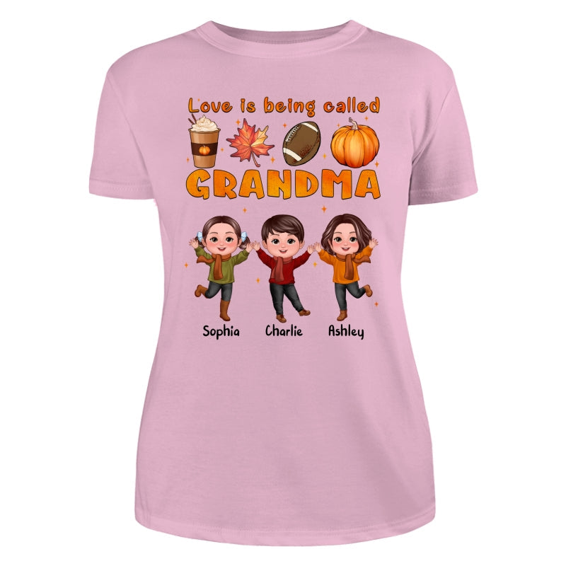 Livin‘ That Grandma Life Fall Season Happy Doll Kids Personalized Shirt