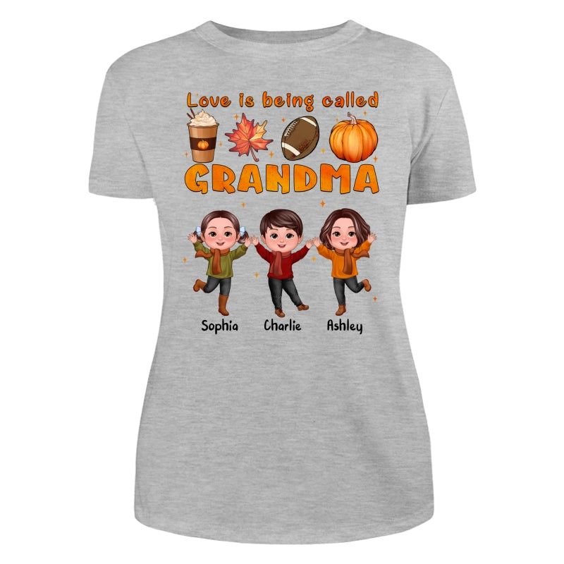 Livin‘ That Grandma Life Fall Season Happy Doll Kids Personalized Shirt