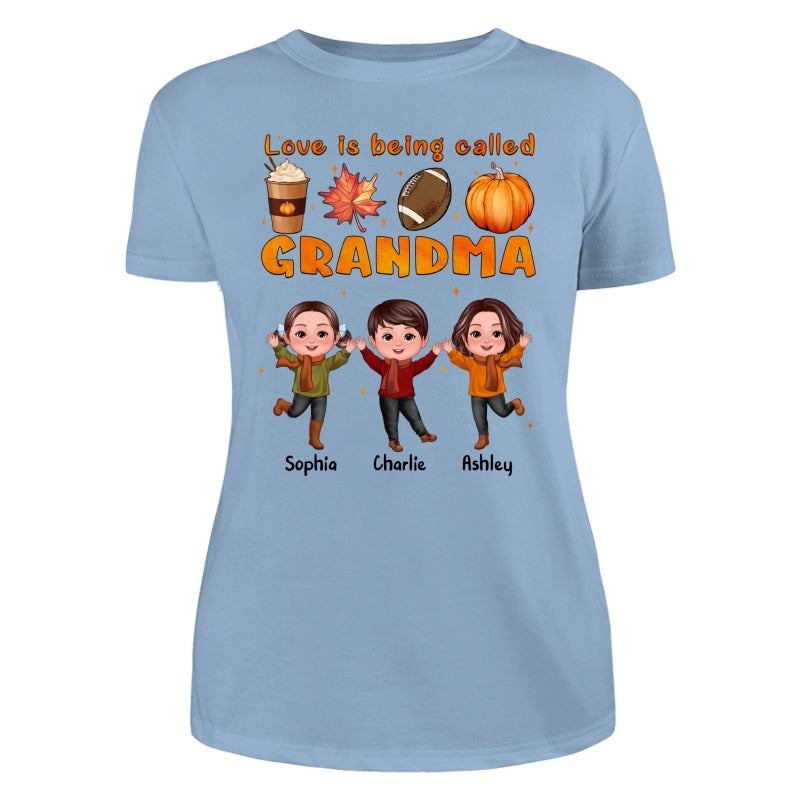 Livin‘ That Grandma Life Fall Season Happy Doll Kids Personalized Shirt