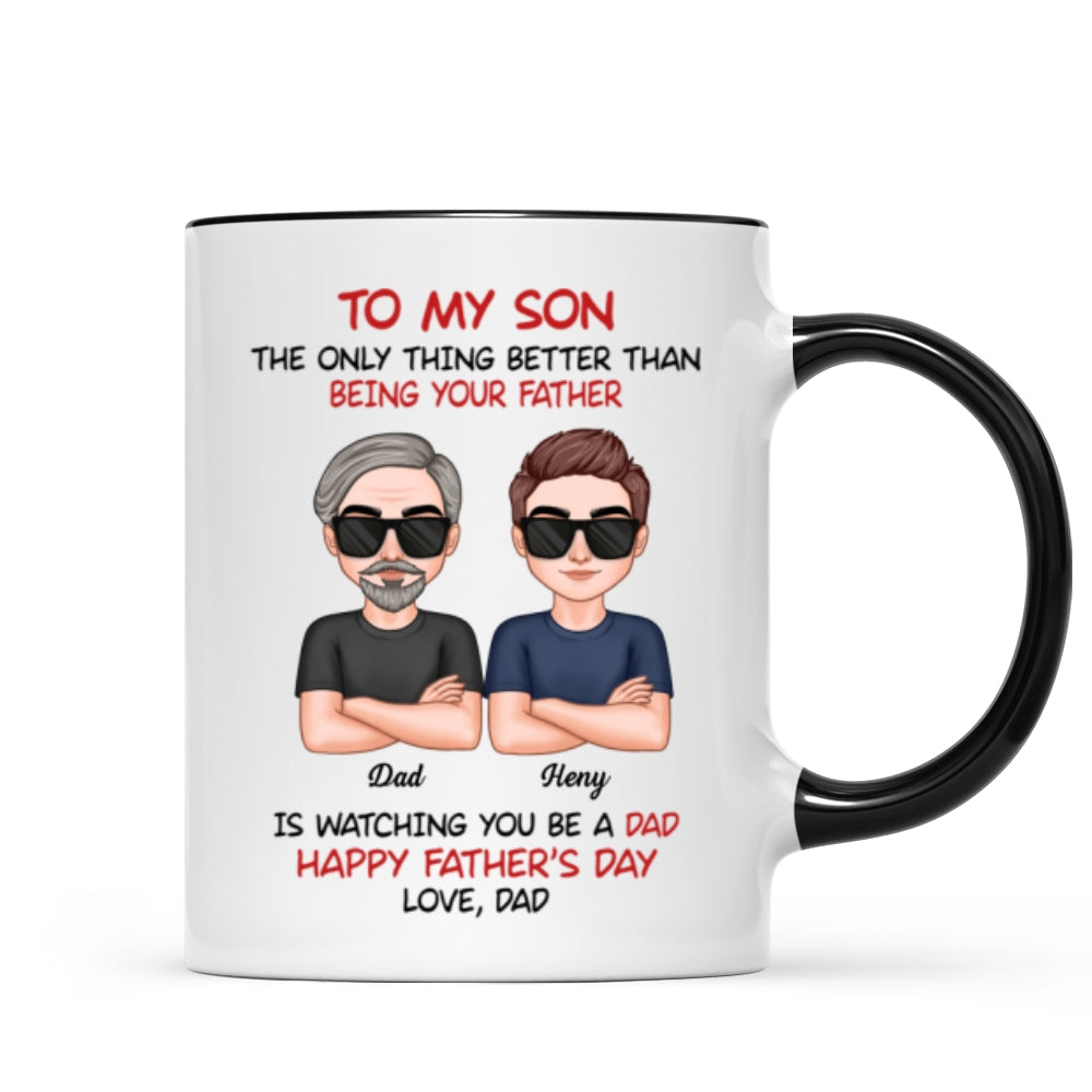 To My Son From Dad Happy Father‘s Day Personalized Mug