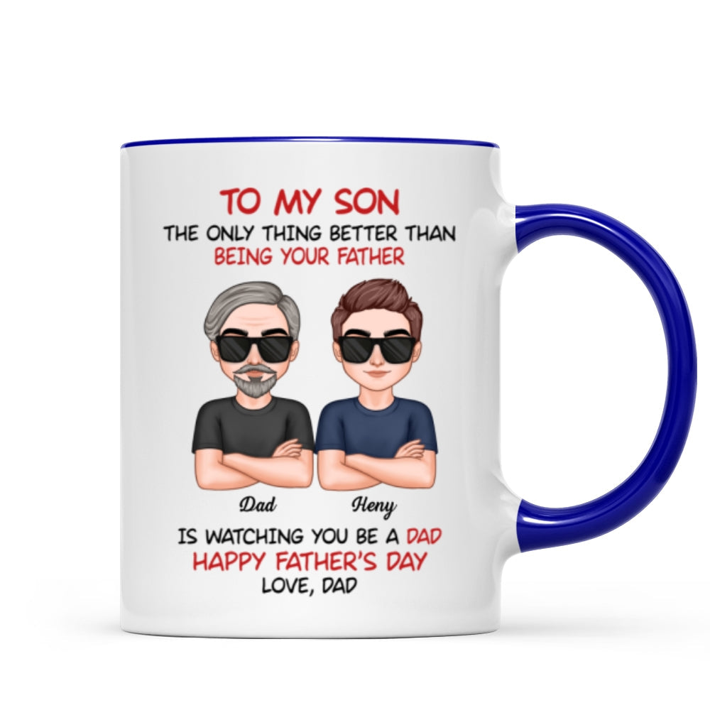 To My Son From Dad Happy Father‘s Day Personalized Mug