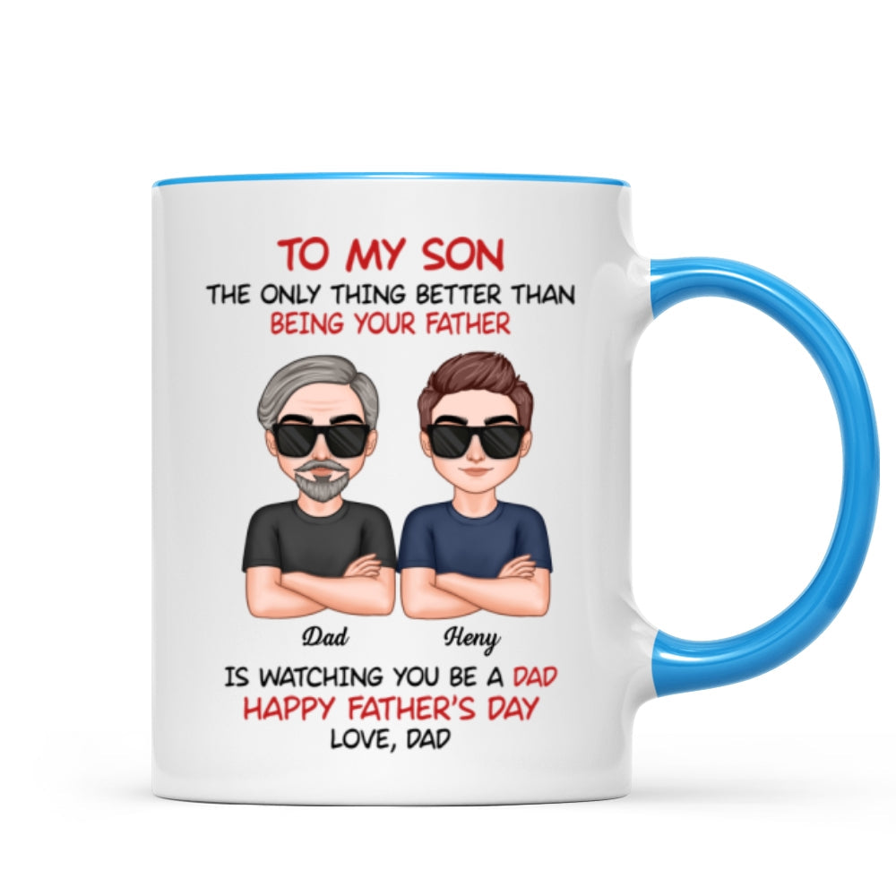 To My Son From Dad Happy Father‘s Day Personalized Mug