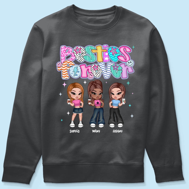 Colorful Preppy Style Y2K Besties Personalized Shirt