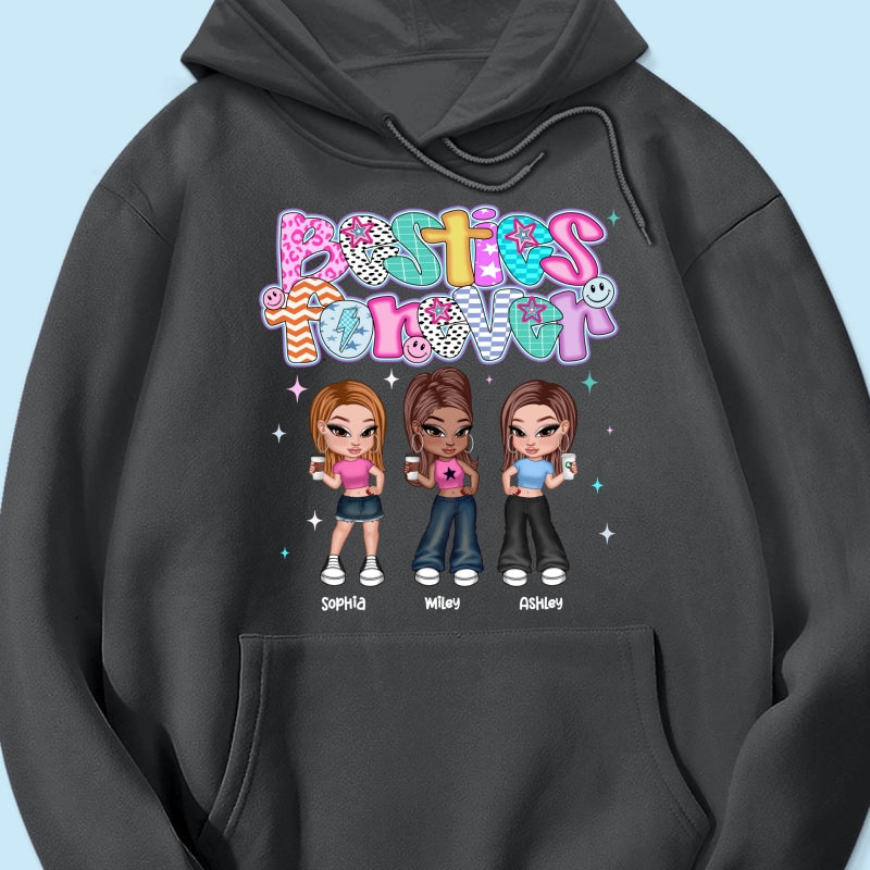Colorful Preppy Style Y2K Besties Personalized Shirt