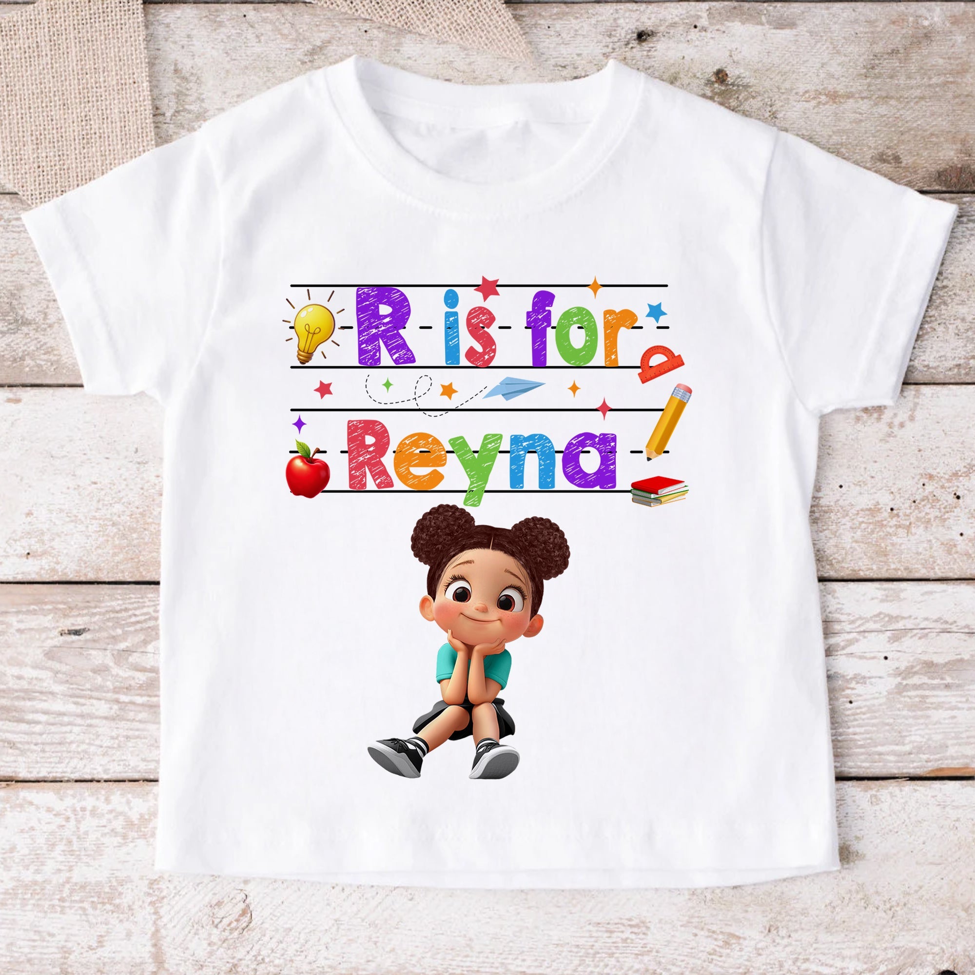 Custom Name Back To School Kids Shirt, Personalized Alphabet Kids Shirt