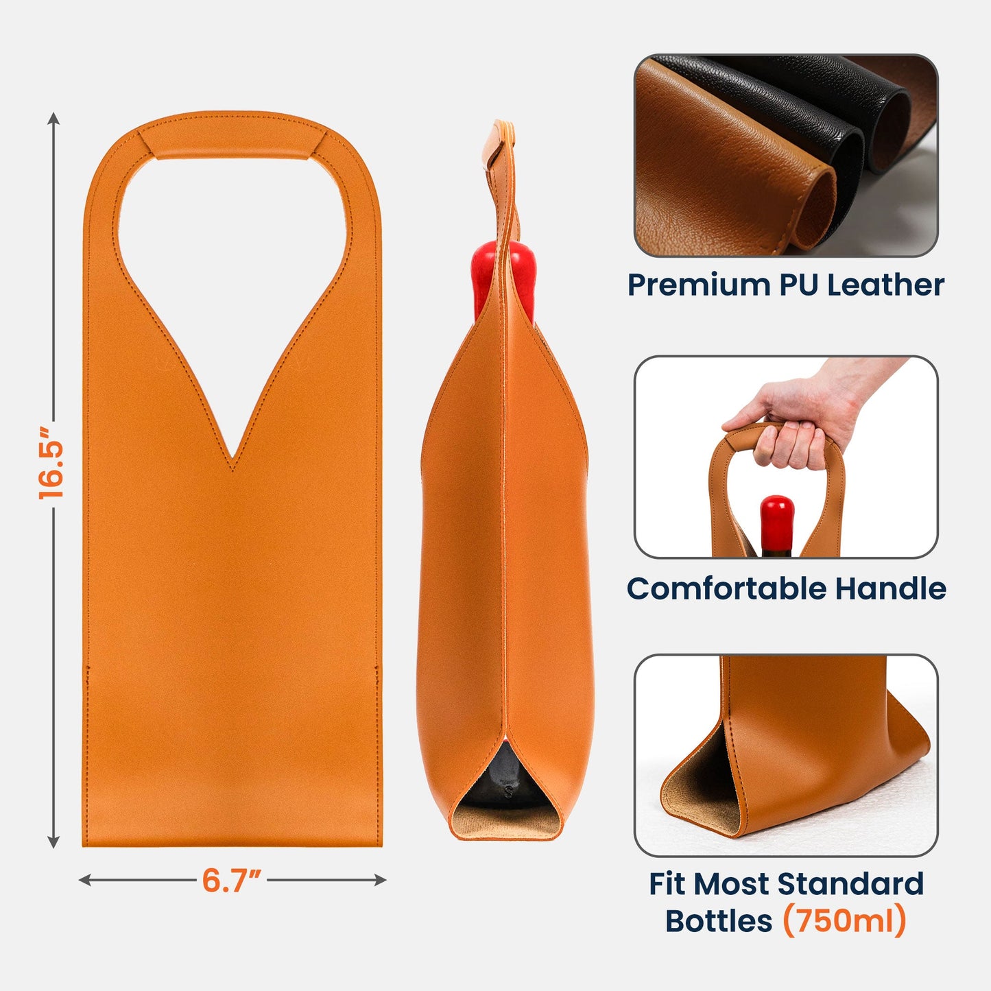 A Woman Cannot Survive On Wine Alone - Personalized Leather Wine Bag