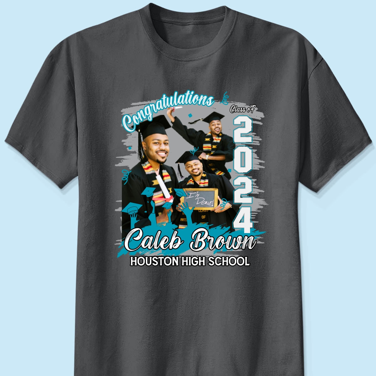Congratulations Grad 2024 Photo Inserted Graduation Gift Personalized Shirt