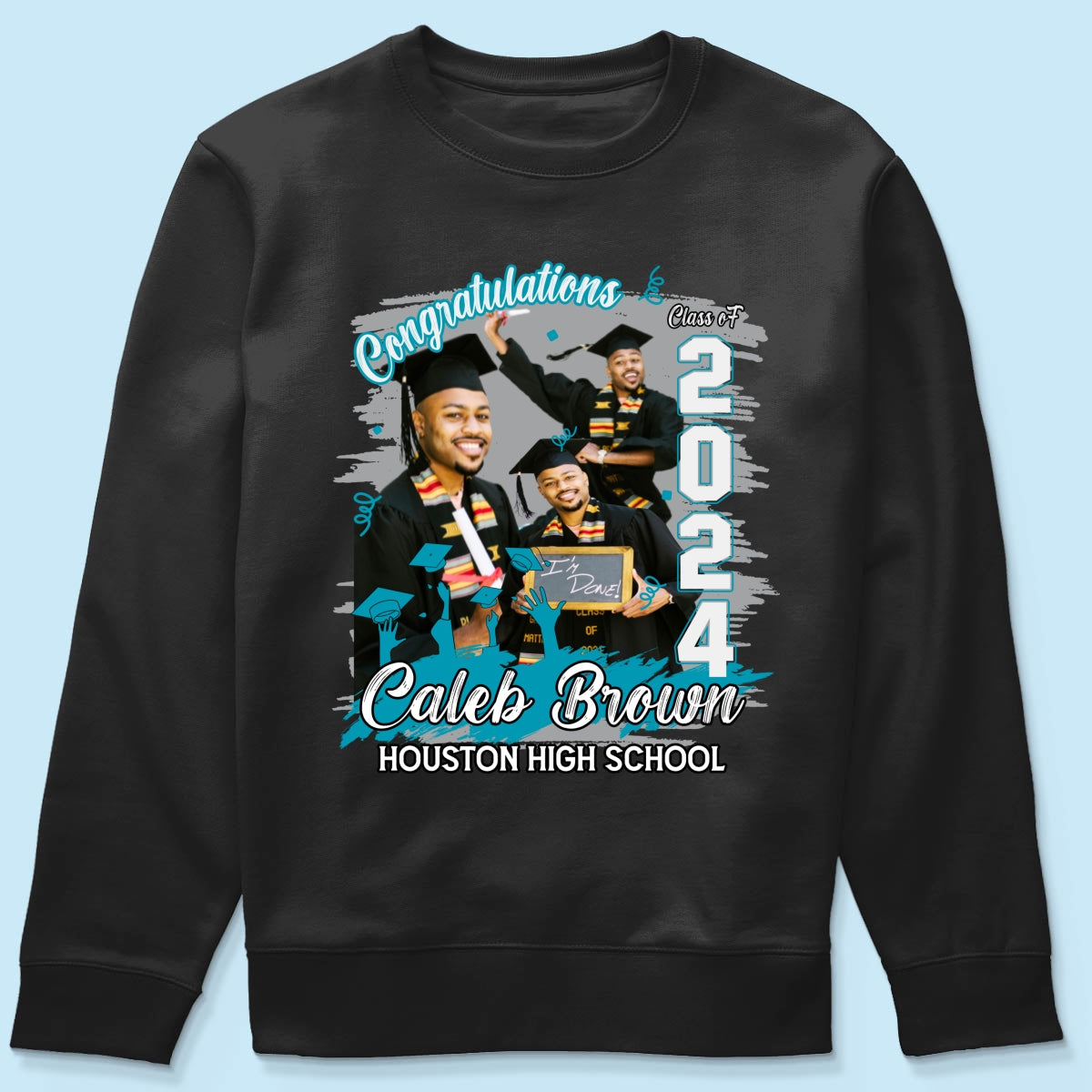 Congratulations Grad 2024 Photo Inserted Graduation Gift Personalized Shirt